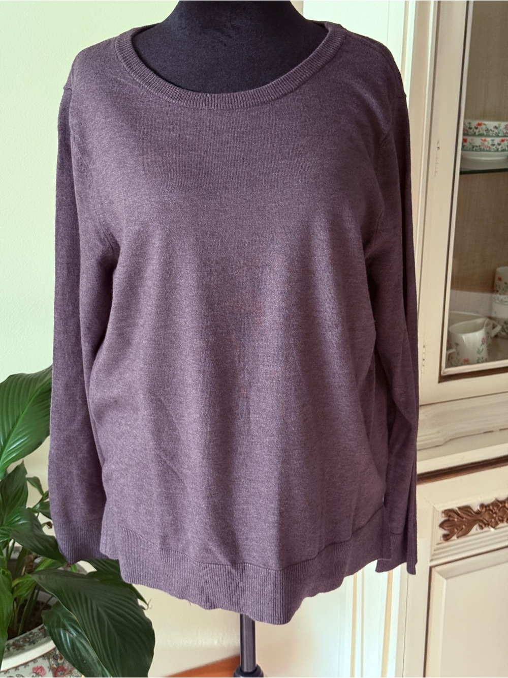 Style & Co. Scoopneck Sweater in Dusty Plum